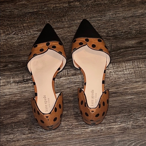 Kate Spade Brown and Black Polka Dot Loafers - Picture 2 of 6